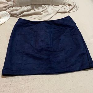 Great suede mini skirt to wear with a nice sweater and tights!